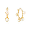 Seol Gold - 9ct Solid Gold Pearl Hoops