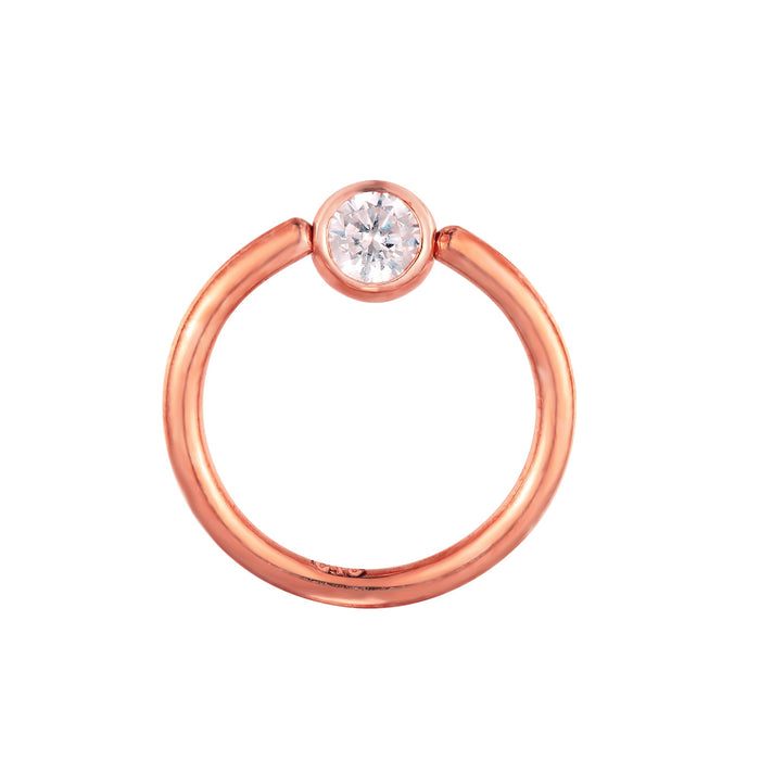 9ct rose gold - cartilage hoop - seolgold