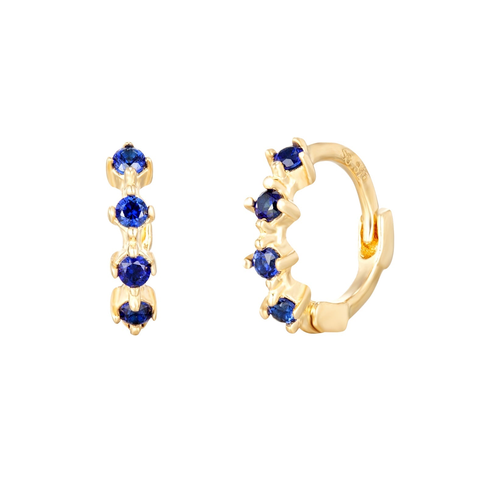 tiny sapphire hoop - seolgold