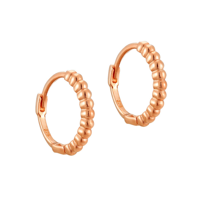 9ct rose gold hoops - seolgold