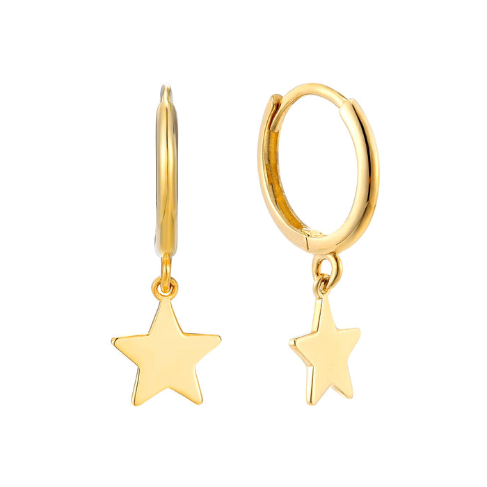 soph floyd - 9ct gold charm hoops - seol-gold