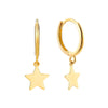 9ct Solid Gold charm hoops - seol-gold