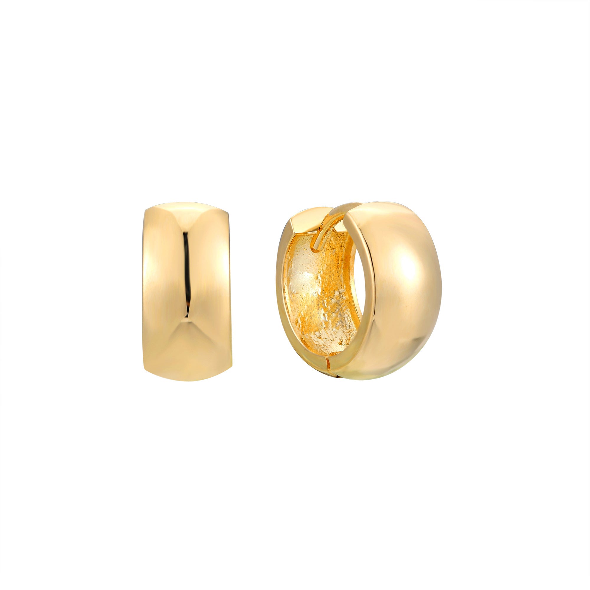 18ct Gold Vermeil Tiny Thick Huggie Earrings