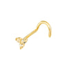 9ct Solid Gold Tiny Trio CZ Nose Stud - seolgold