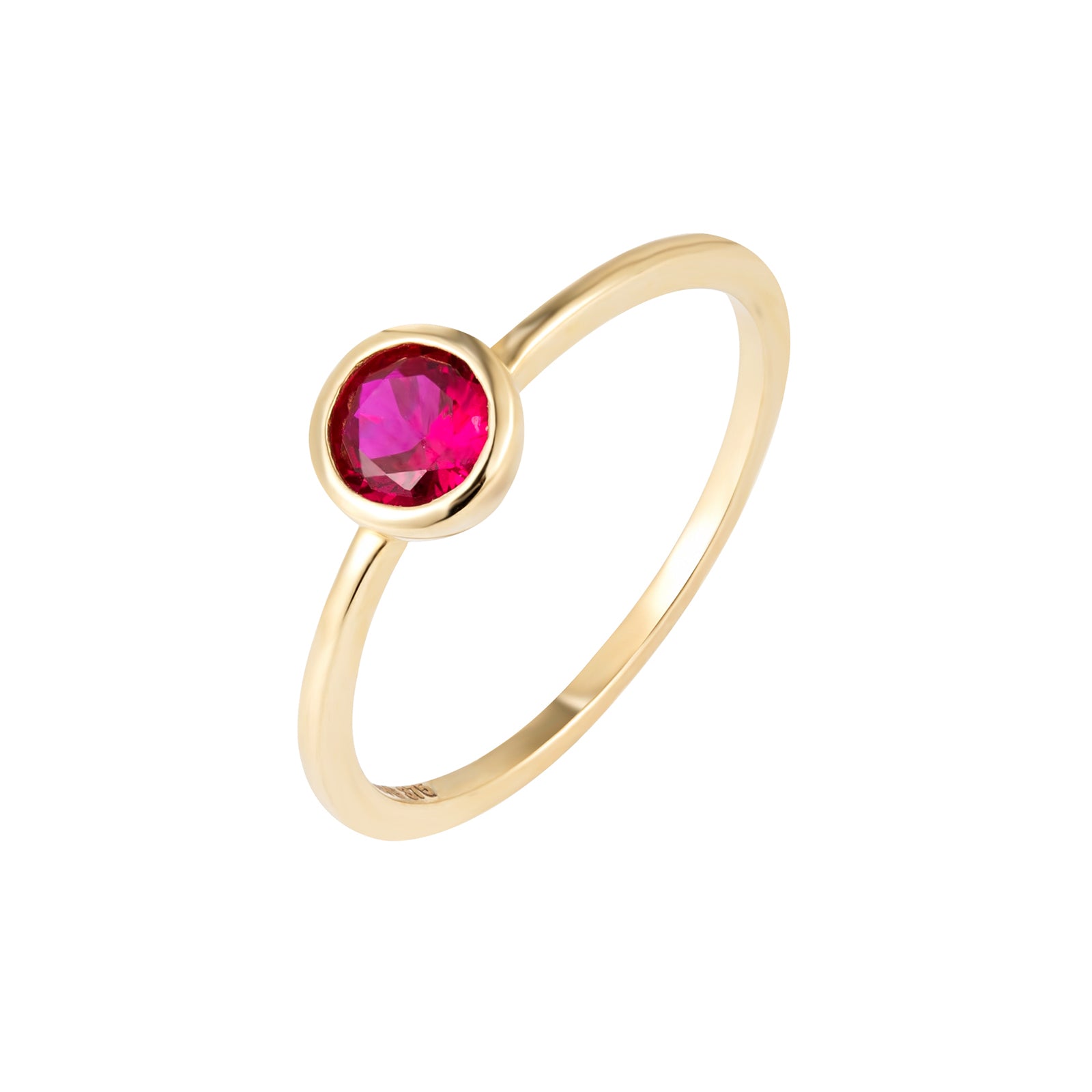 seol gold - 9ct Gold Bezel Ruby Ring