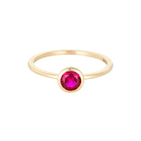 9ct Solid Gold Bezel Ruby Ring - Seol Gold