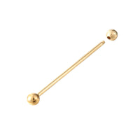 9ct gold scaffold barbell stud - seol-gold