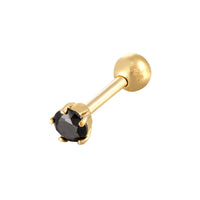 9ct gold onyx cartilage stud - seolgold