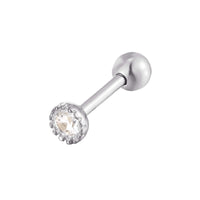 9ct white gold cartilage stud - seolgold