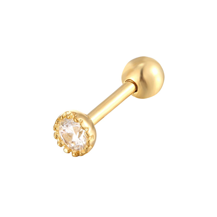 gold cartilage earring - seol-gold