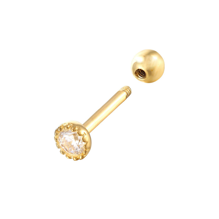 gold cartilage earring - seol-gold