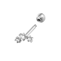 Silver cartilage flat back stud earring - seolgold