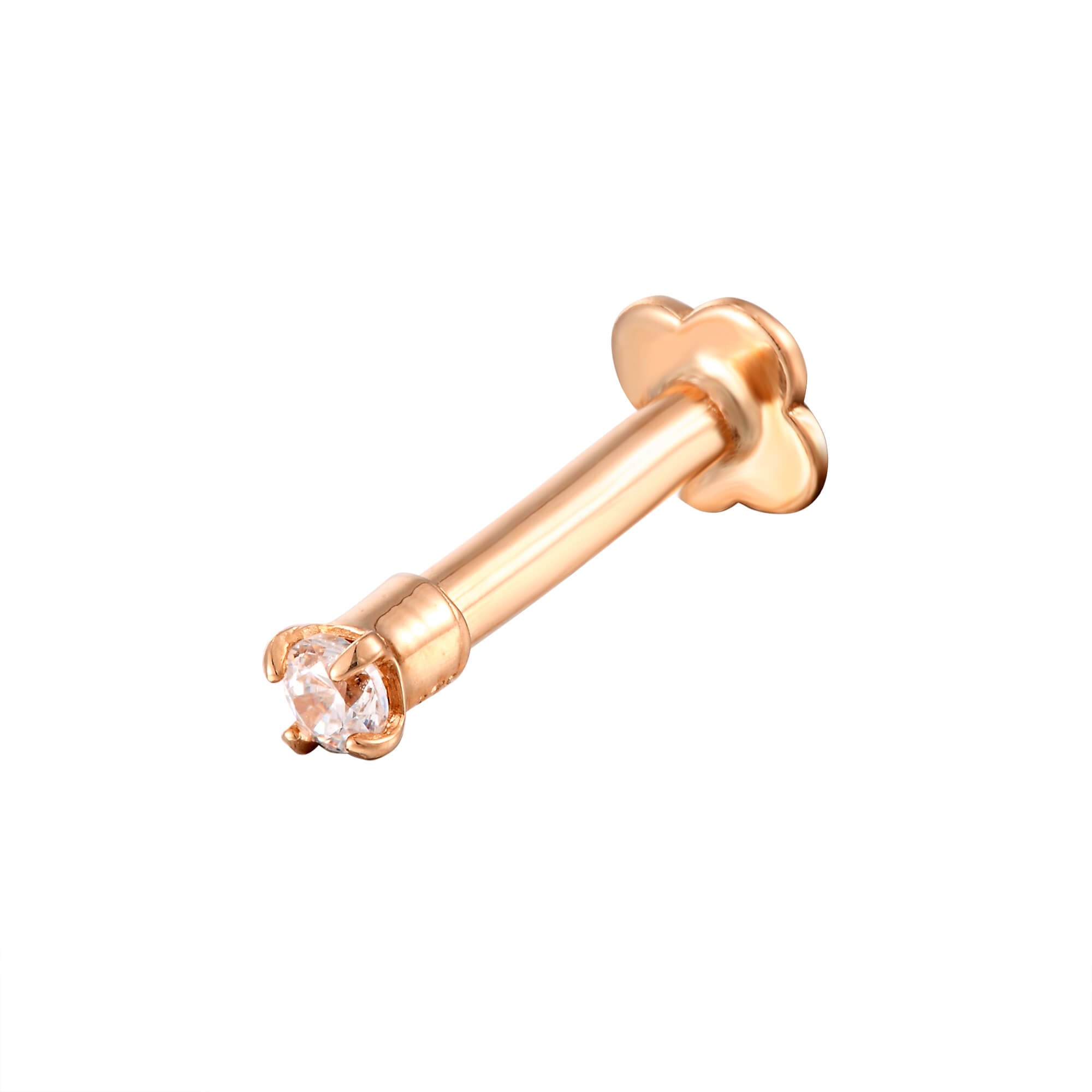 9ct Rose Gold CZ Stud - seol-gold