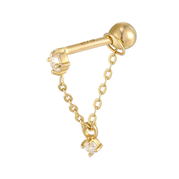 gold cartilage earring - seol-gold