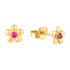 9ct Solid Gold ruby earrings - seolgold