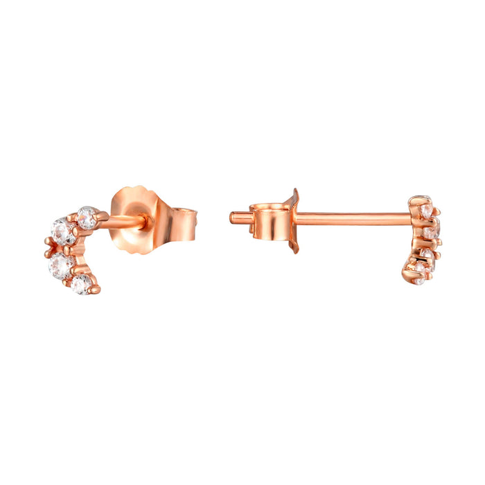 9ct Solid Rose Gold Stud earrings - seol-gold