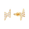 9ct Gold Lightning Studs - seol-gold