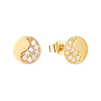 9ct Solid Gold - yin yang studs - seolgold