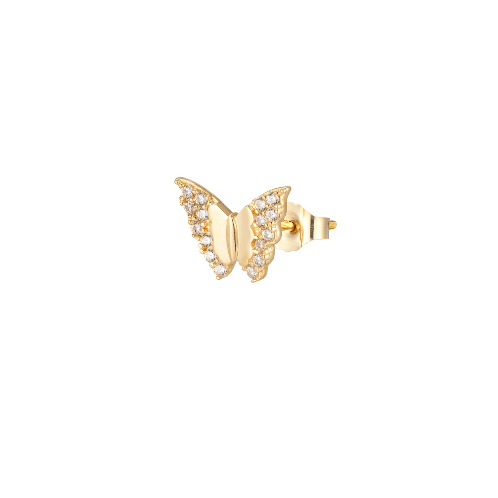 9ct Solid Gold butterfly stud - seol gold