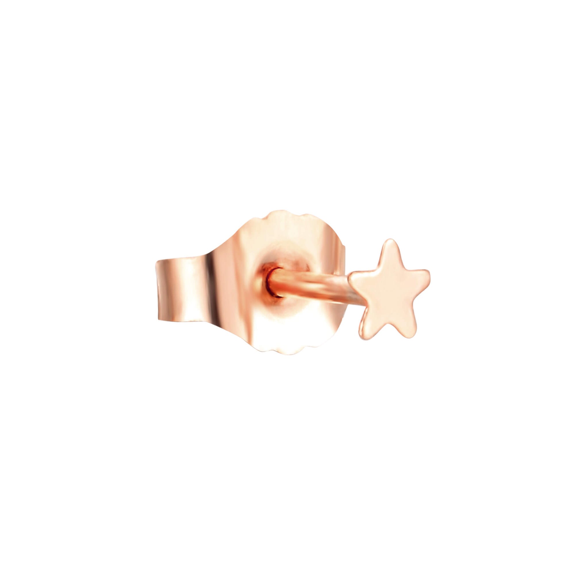 9ct Solid Rose Gold Tiny Star Studs