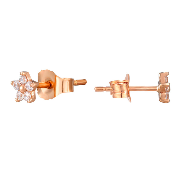 9ct gold rose gold studs - seolgold