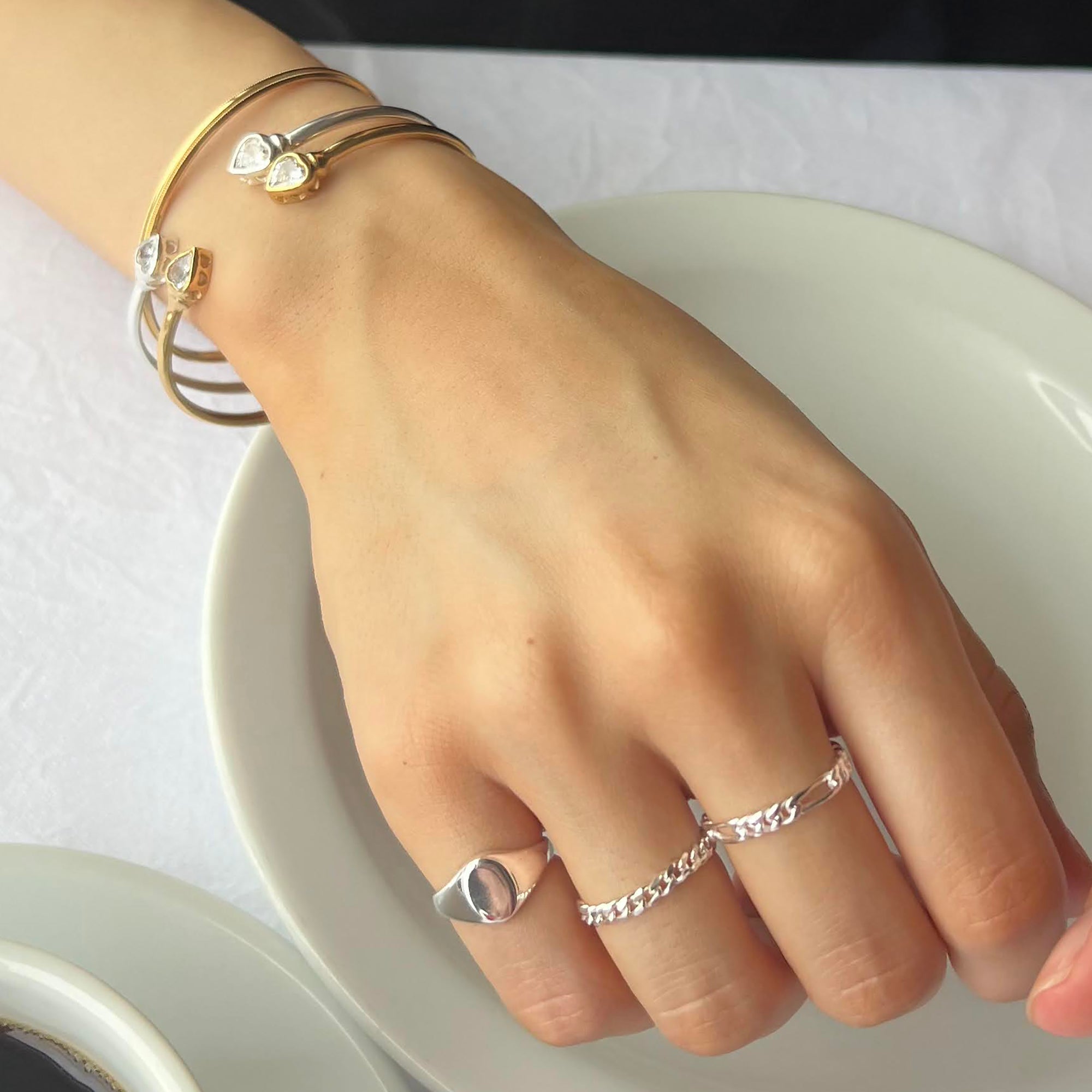 silver loose chain ring - seolgold