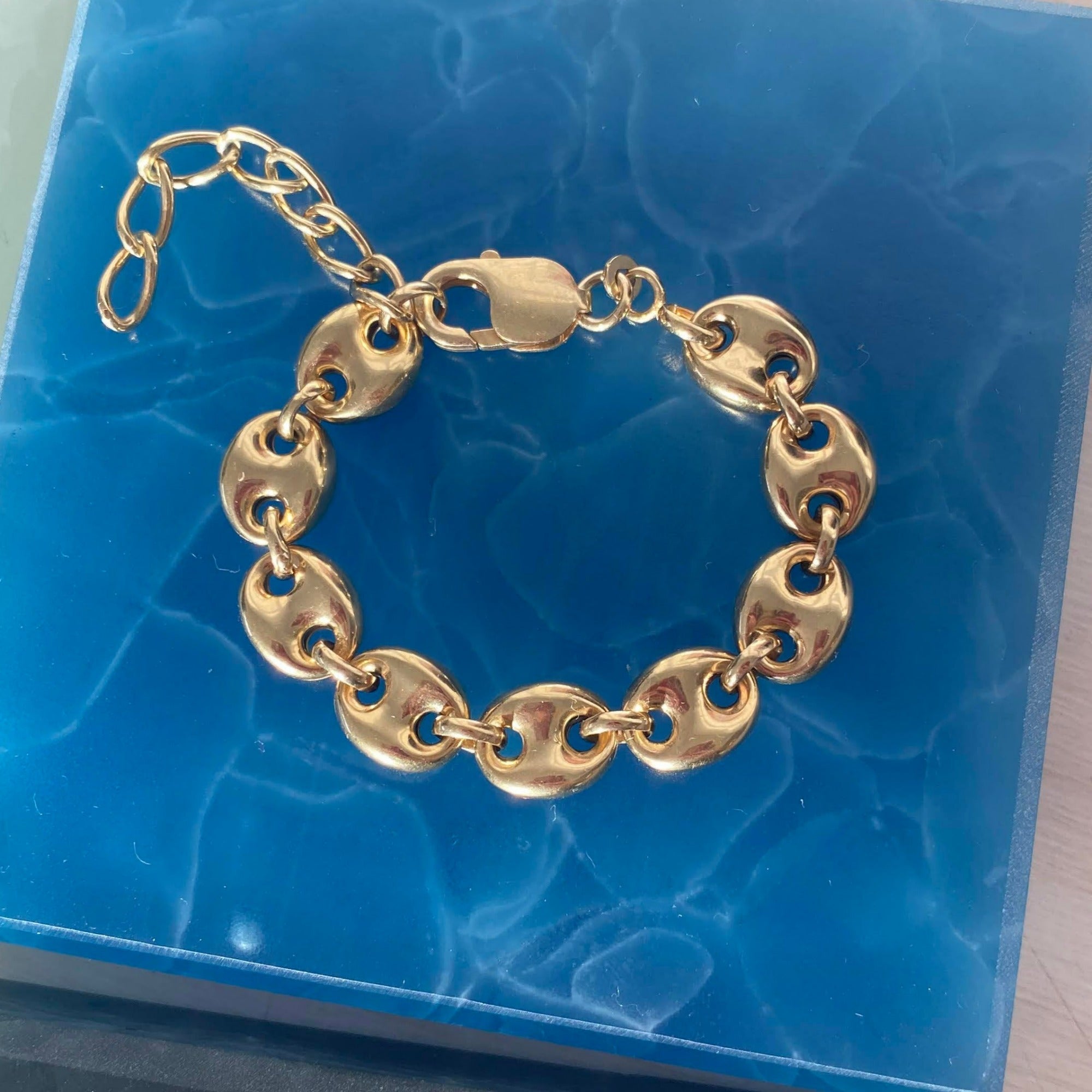 chunky gold bracelet - seolgold