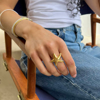 gold starfish ring - seolgold