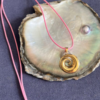 gold spiral necklace - seolgold