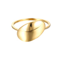 9ct Gold Large Oval Shape Ring - seol-gold