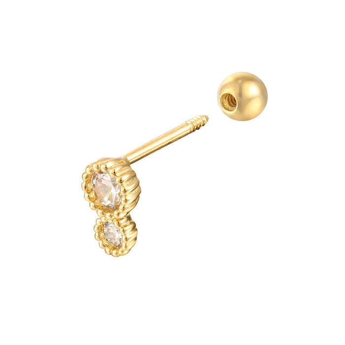 gold cartilage stud - seol-gold