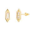 Seol gold - baguette cz studs