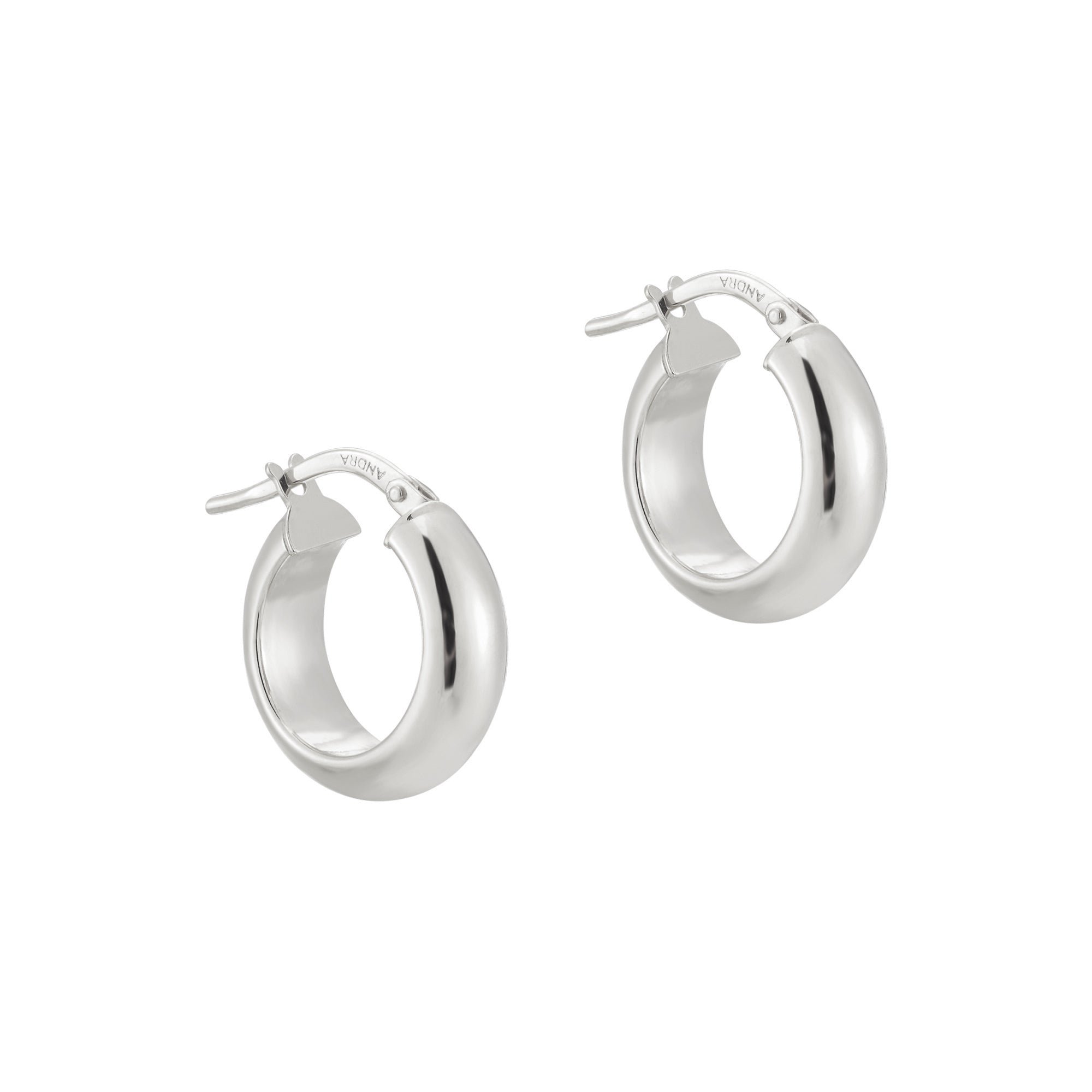 Seol Gold- Sterling Silver Thick Curved Creole Hoops