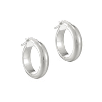 Seol Gold- Sterling Silver Thick Curved Creole Hoops