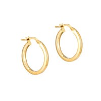 9ct Solid Gold Flat Creoles - seol-gold