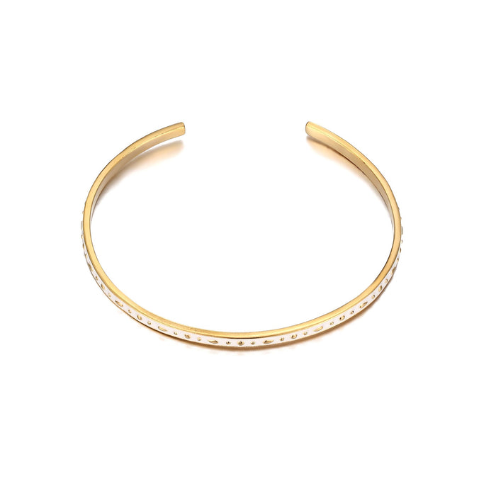 white enamel bangle - seolgold