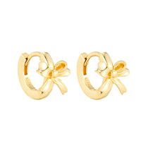 Gold Bow Earrings - seolgold