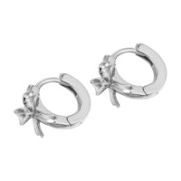 Sterling Silver Bow Hoops - Seol Gold