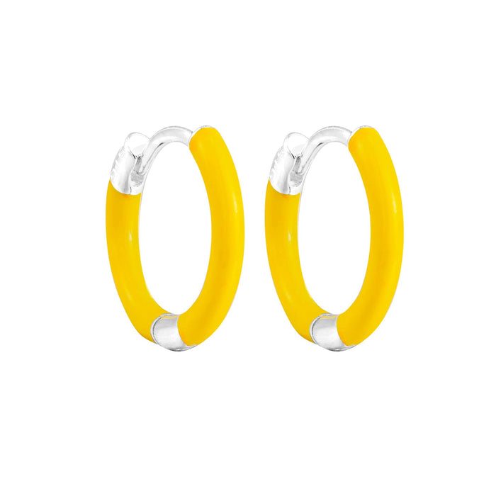 enamel earring - seol gold