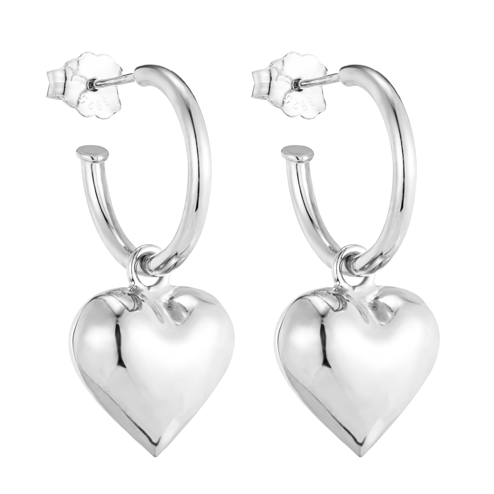 Sterling Silver Puffy Heart - Seol Gold