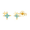 Turquoise Star Studs - Seol Gold