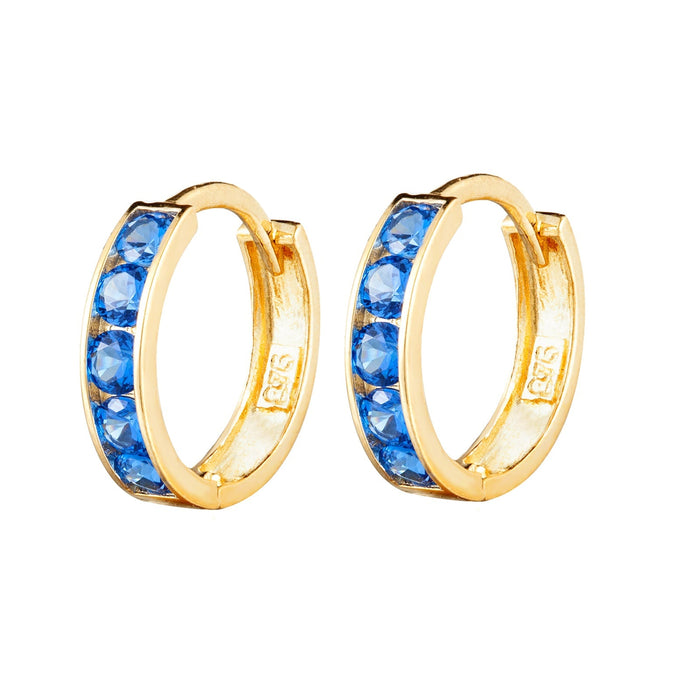 Seol gold - Sapphire CZ Cage Hoops