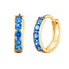 9ct Solid Gold Sapphire CZ Hoops