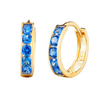 Seol gold - Sapphire CZ Cage Hoops