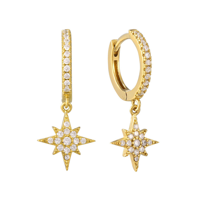 cubic zirconia earrings - seol-gold