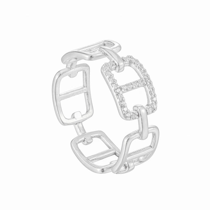 silver buckle ring - seolgold