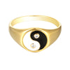 Enamel Yin Yang ring - Seol Gold