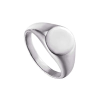 Chunky Oval Signet Ring - seol-gold