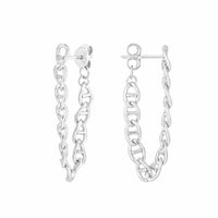 silver chain earrings - seolgold