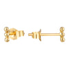 9ct Solid Gold Tiny Dotted Bar Studs - seol-gold